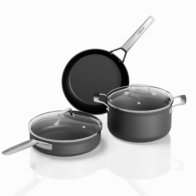 msmk 5 pieces Non Stick Pots and Pans Set